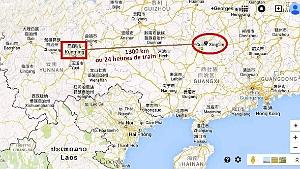 002- Carte Kunming- Guilin-Xing'an
